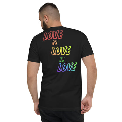 Pride Love Is Love - Unisex Short Sleeve V-Neck T-Shirt